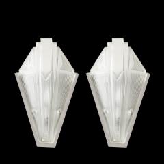 Pair of Art Deco Sconces by Soci t Dexploitation Des Verreries De Bagneaux - 2809485