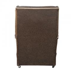 Pair of Art Deco Scrolled Arms Wing Chairs - 2774684