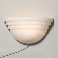 Pair of Art Deco Skyscraper Style Alabaster Sconces - 3703666