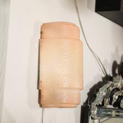 Pair of Art Deco Skyscraper Style Bakelite Sconces with Textured Design - 3802019