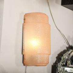 Pair of Art Deco Skyscraper Style Bakelite Sconces with Textured Design - 3802135