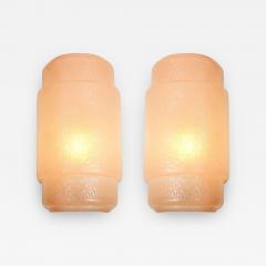 Pair of Art Deco Skyscraper Style Bakelite Sconces with Textured Design - 3805150