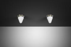 Pair of Art Deco Style Crystal Ceiling Lights by GISO The Netherlands 1960s - 4647441