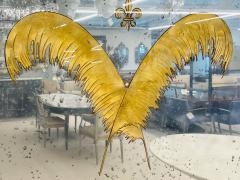 Pair of Art Deco Style Eglomise Wall or Console Mirrors Maison Jansen Inspired - 2759910