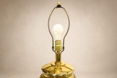 Pair of Art Deco Table Lamps in Brass Teal Finish Unknown 1930s - 4621534