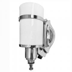 Pair of Art Deco Tubular Glass Chrome Sconces - 4633264