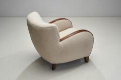 Pair of Art Deco Upholstered Lounge Chairs Europe 1930s - 3711718
