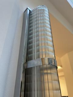 Pair of Art Deco Wall Appliques Chromed Metal and Glass France circa 1930 - 2464037