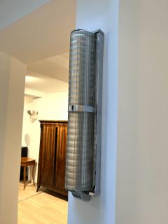 Pair of Art Deco Wall Appliques Chromed Metal and Glass France circa 1930 - 2464046