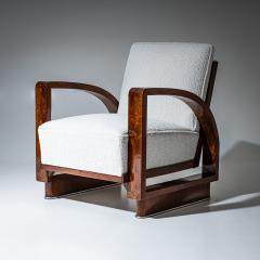 Pair of Art Deco Walnut Armchairs 1920s - 4537427