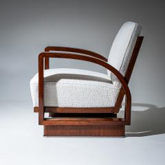 Pair of Art Deco Walnut Armchairs 1920s - 4537428