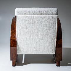 Pair of Art Deco Walnut Armchairs 1920s - 4537433