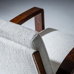 Pair of Art Deco Walnut Armchairs 1920s - 4537434