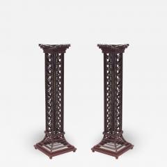 Pair of Art Deco Wrought Iron Pedestals - 1383695