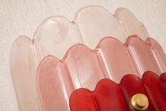 Pair of Art Deco style Pink Murano Glass Wall Sconces in stock - 4382934