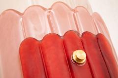 Pair of Art Deco style Pink Murano Glass Wall Sconces in stock - 4382936