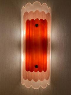 Pair of Art Deco style Pink Murano Glass Wall Sconces in stock - 4382946