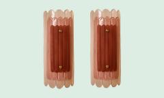 Pair of Art Deco style Pink Murano Glass Wall Sconces in stock - 4419238