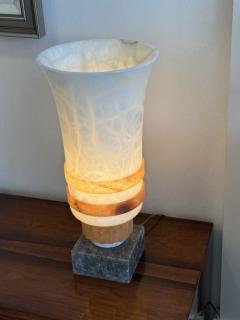 Pair of Art Deco urn shaped Alabaster lamps - 4548867