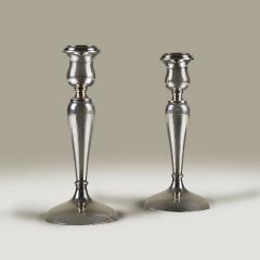 Pair of Art Deco vintage English silver hallmarked candlesticks 1921 - 4615811