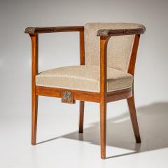 Pair of Art Nouveau Armchairs attributed to Angelo Sello Italy early 20th C  - 4537387