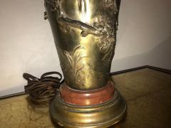 Pair of Art Nouveau Figural Urns Mounted as Lamps - 2998625