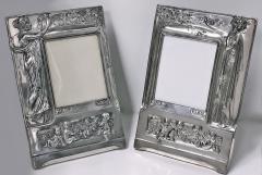 Pair of Art Nouveau Large Silver Plate Photograph Frames Germany C 1900 - 272460