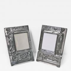 Pair of Art Nouveau Large Silver Plate Photograph Frames Germany C 1900 - 273153