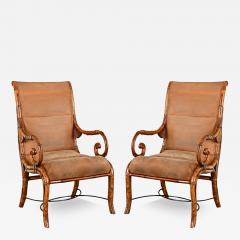 Pair of Art Nouveau Lounge Chairs - 3841347