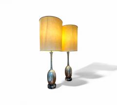 Pair of Art Nouveau Table Lamps in Metal Brass and Marble US 1930s Lot 825 - 4335143