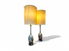 Pair of Art Nouveau Table Lamps in Metal Brass and Marble US 1930s Lot 825 - 4335149