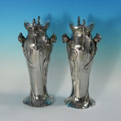 Pair of Art Nouveau WMF Maiden Vases - 4095176