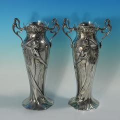 Pair of Art Nouveau WMF Maiden Vases - 4095178