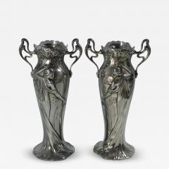 Pair of Art Nouveau WMF Maiden Vases - 4097686
