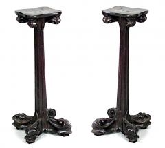 Pair of Art Nouveau Walnut Pedestals - 1378990