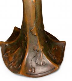 Pair of Art Nouveau candlesticks form lamps with Quezal shades - 4650127