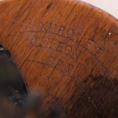 Pair of Artist Made Iron and Oak Stools C 1960 - 4707690