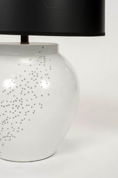 Pair of Artist Made White Ceramic Ant Lamps - 3428607