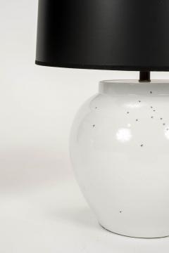 Pair of Artist Made White Ceramic Ant Lamps - 3428608