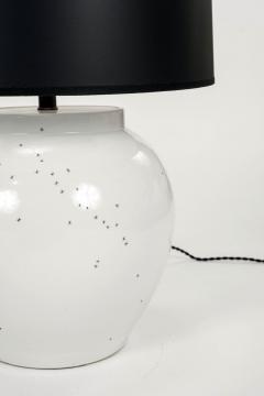 Pair of Artist Made White Ceramic Ant Lamps - 3428613