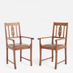 Pair of Arts Craft Armchairs - 3841246