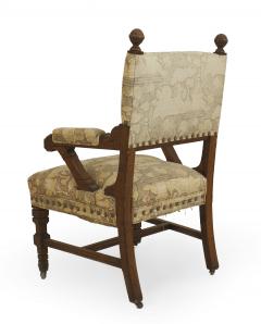 Pair of Arts Crafts Mahogany Arm Chairs - 1402178