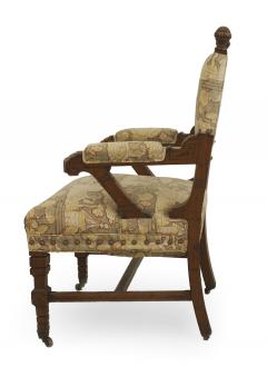 Pair of Arts Crafts Mahogany Arm Chairs - 1402179