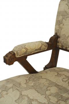 Pair of Arts Crafts Mahogany Arm Chairs - 1402180