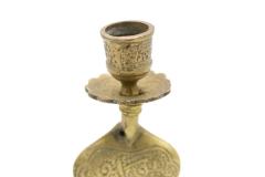 Pair of Asian Siamese Style Bronze Cobra Candlesticks - 4673415