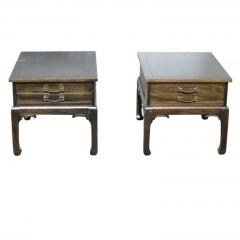 Pair of Asian Style Wood Nightstands - 2693492