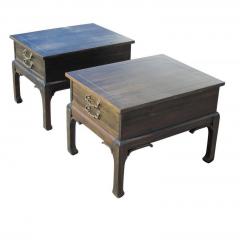 Pair of Asian Style Wood Nightstands - 2693493