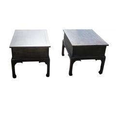 Pair of Asian Style Wood Nightstands - 2693495
