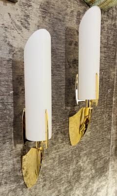 Pair of Austrian 1990s High Style Golden Wall Lamps - 3373062