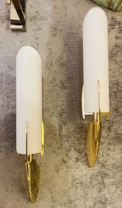 Pair of Austrian 1990s High Style Golden Wall Lamps - 3373063